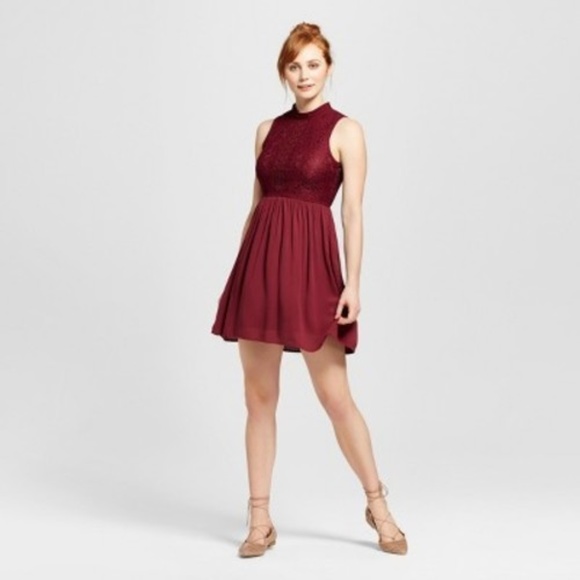 Xhilaration Dresses & Skirts - Mockneck Victorian Fit & Flare Dress  #48-77